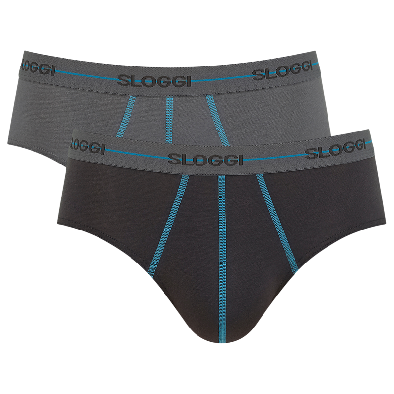 2-Pack Sloggi Men Start Herenondergoed-Midi-Donkergrijs Print