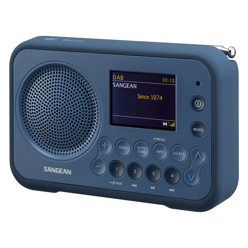 De Sangean DPR-76BT DAB+ Radio Blauw. De Sangean DPR-76BT DAB+ Radio Blauw.