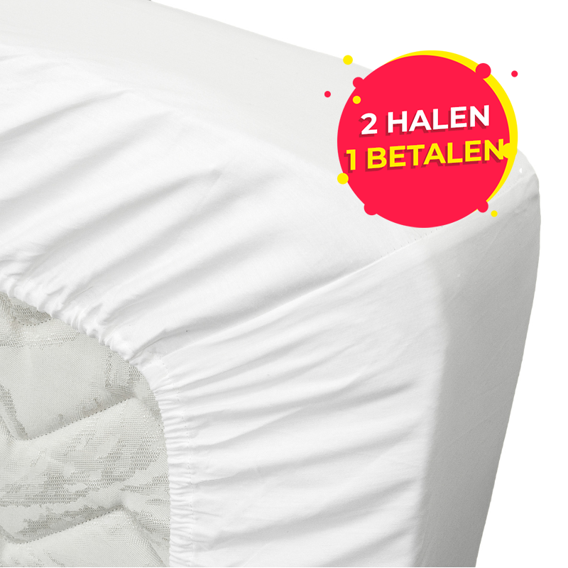 Ten Cate Katoenen Hoeslaken in wit. Ten Cate Katoenen Hoeslaken in wit.
