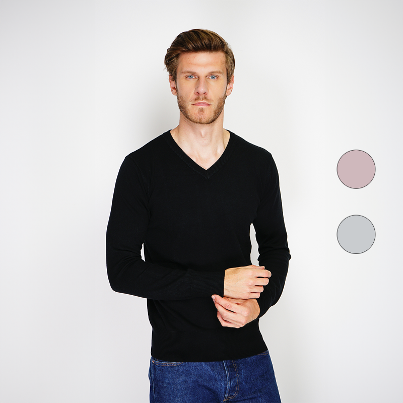 William de Faye Heren V-Halstrui met Kasjmier beschikbaar in drie verschillende kleuren.