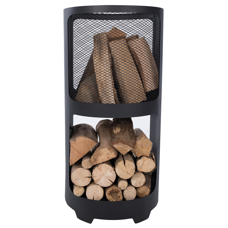 RedFire Premium Vuurhaard met Houtopslag Buffalo met hout in de opslaglocaties. RedFire Premium Vuurhaard met Houtopslag Buffalo met hout in de opslaglocaties.