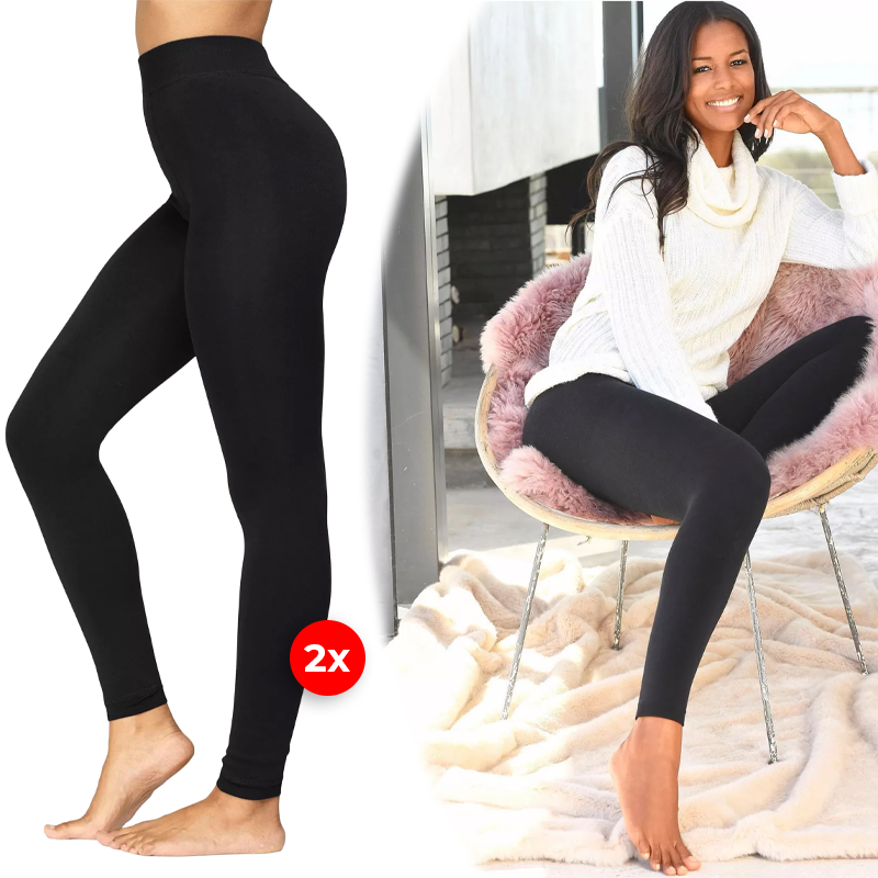 De 2-Pack Dames Thermo Fleece Leggings.