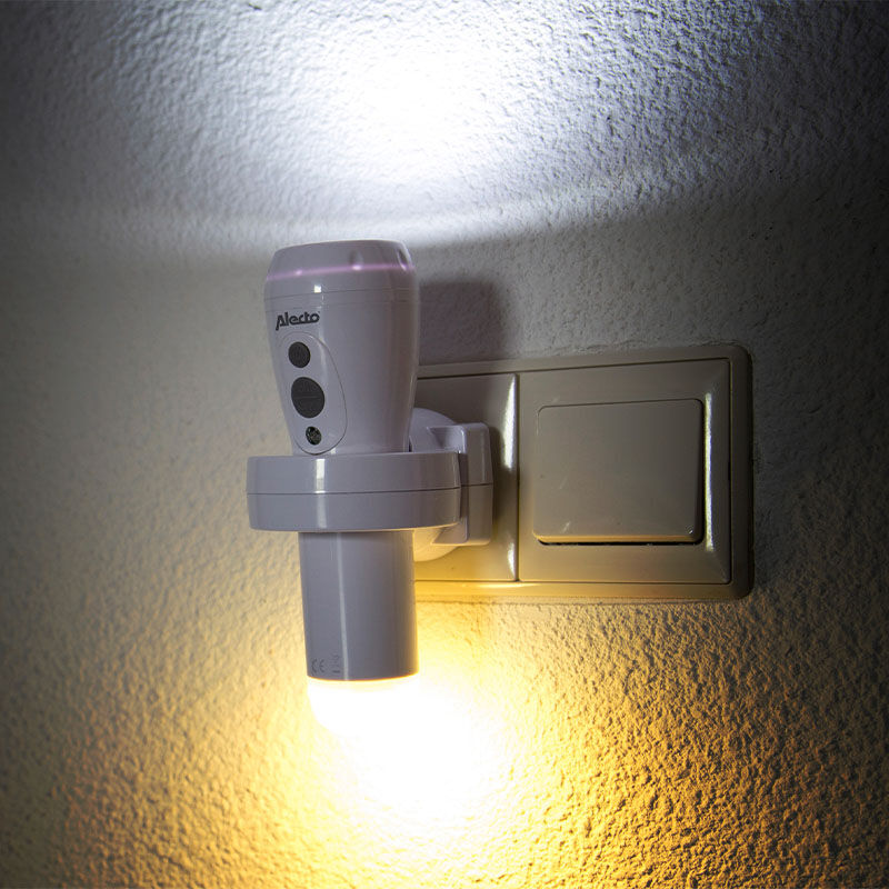 De Set van 2 Alecto ATL-110 Nachtzaklamp met Sensor.
