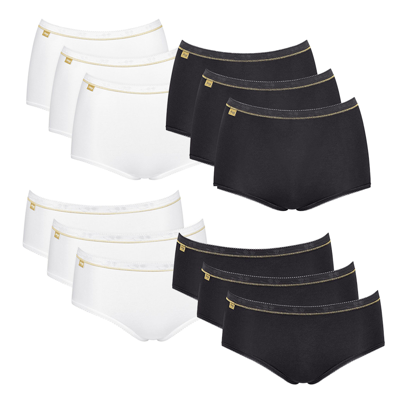 De 3-Pack Sloggi Basic Gold Damesondergoed in beide modellen en kleuren