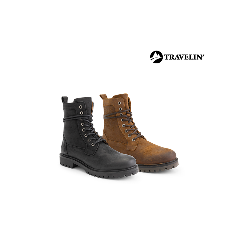 De Travelin' Kvistrup Veterschoenen zijn verkrijgbaar in zwart en cognac.