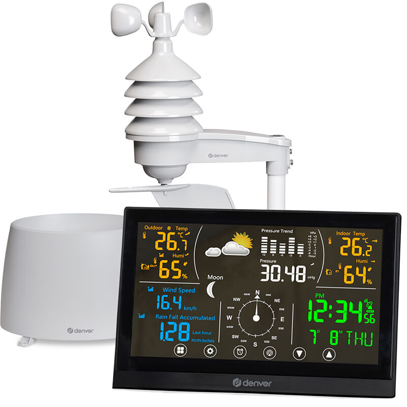 Het scherm en de meetapparatuur van Denver WS-650 Professioneel Weerstation. Het scherm en de meetapparatuur van Denver WS-650 Professioneel Weerstation.